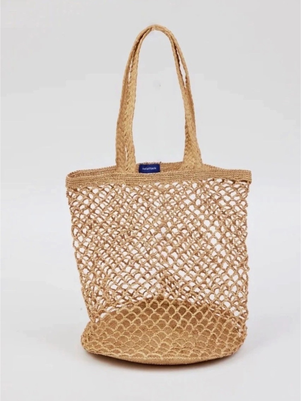 Hat Attack Fisherman Tote Woven Tote Tan